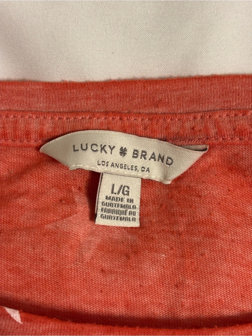 Lucky Brand Large Coral Star Print Twist Front Short Sleeve Tee Top - Picture 2 of 8
